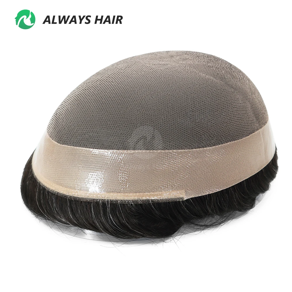 Top Trends: Dura Mono - Excellent Men Capillary Prosthesis Hair Male Toupee 6 Indian Human Hair Durable Fine Mono Natural Men's Wig Dropship Shoppable Styles