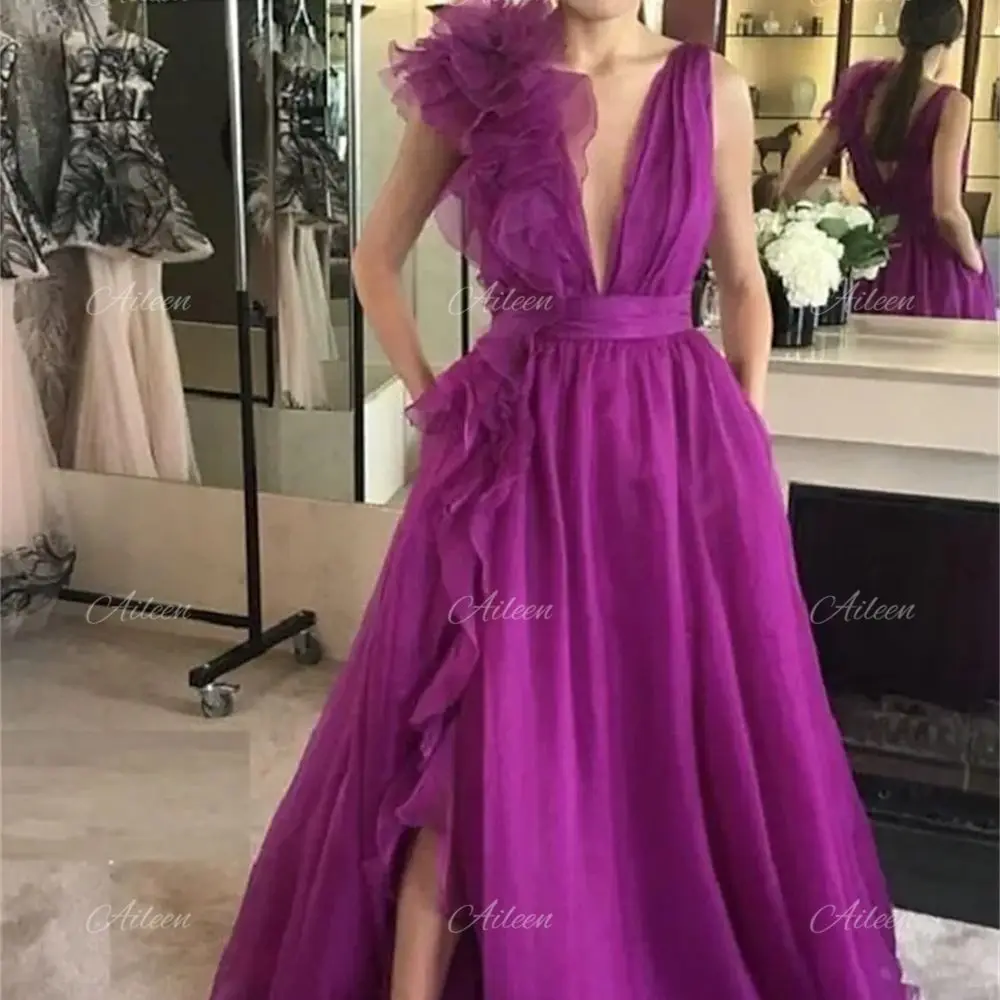 Top Trends: Purple Dress Wedding Dresses For Women Customized Occasions Dresses For Day And Night Party Soiree Luxury Prom Dress Robe Gala Shoppable Styles