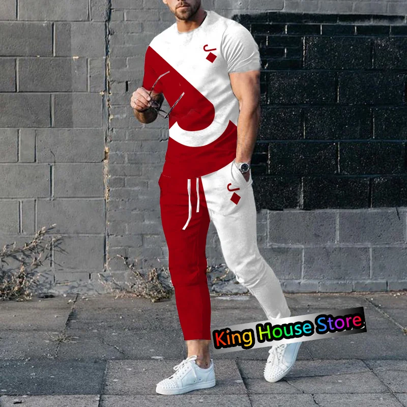 Top Trends: Fashion Sportswear Suit Set Men's Jogging Set Tracksuit Clothes T Shirt Trouser 2 Piece Set Male Oversized Street Clothes Shoppable Styles