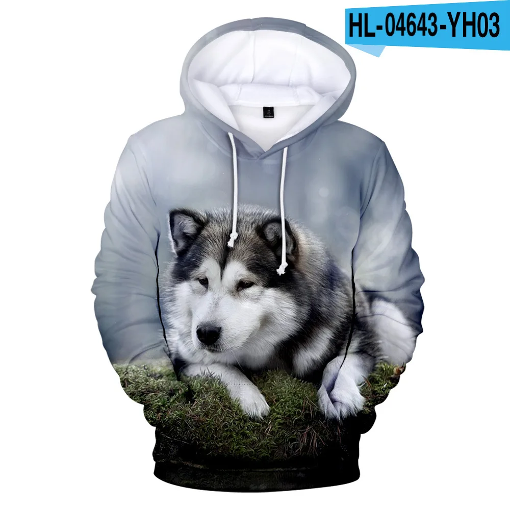 Top Trends: Animal Dog Husky 3D Print Oversized Women / Men Hoodie Sweatshirt Streetwear Hip Hop Pullover Hooded Jacket Male Casual Sportswear Shoppable Styles