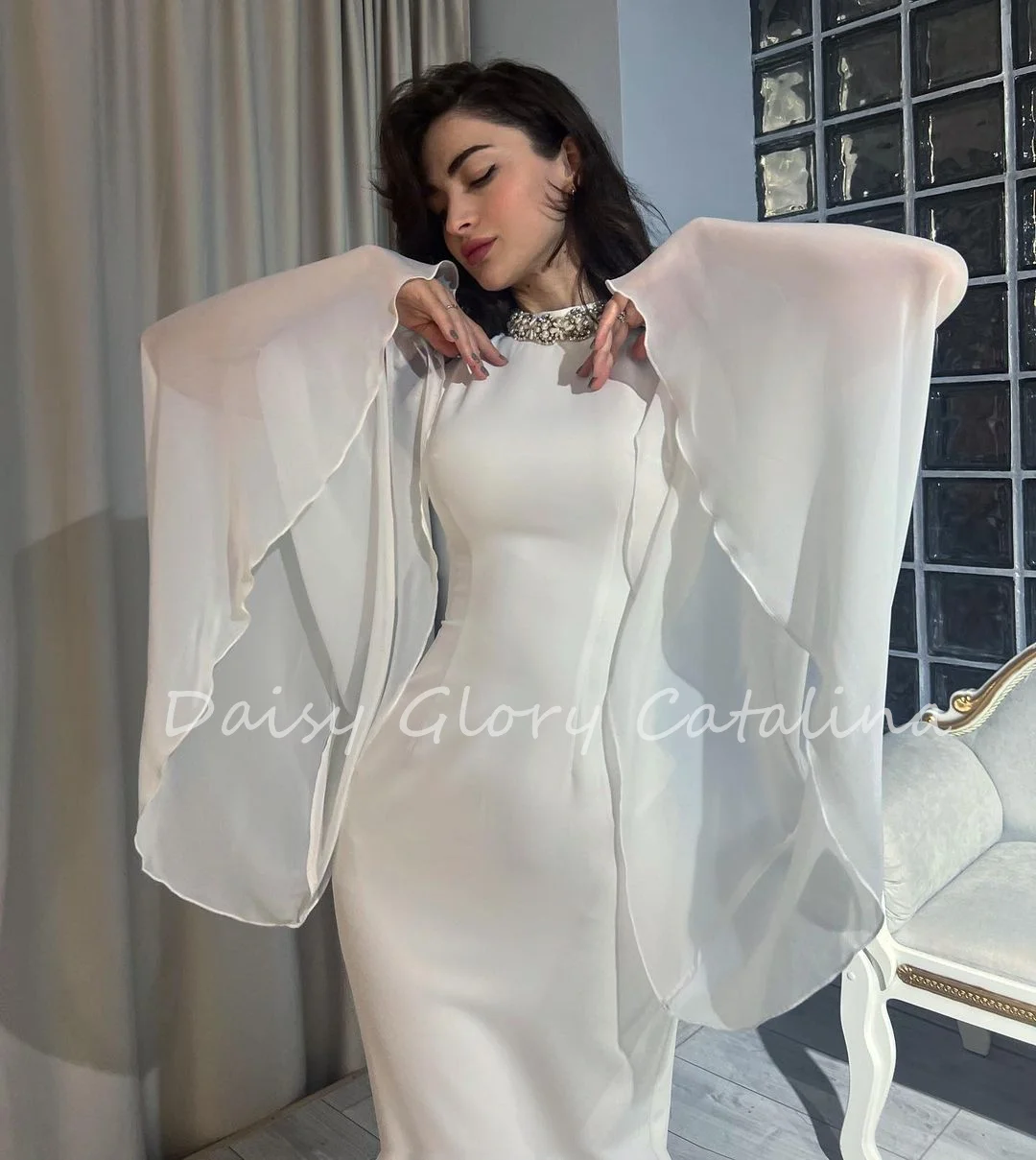 Top Trends: White Dress Woman Chiffon Formal Occasion Mermaid Dresses Strapless Saudi Arabia Women&#039;s Prom Dresses Evening Dress 2024 Shoppable Styles