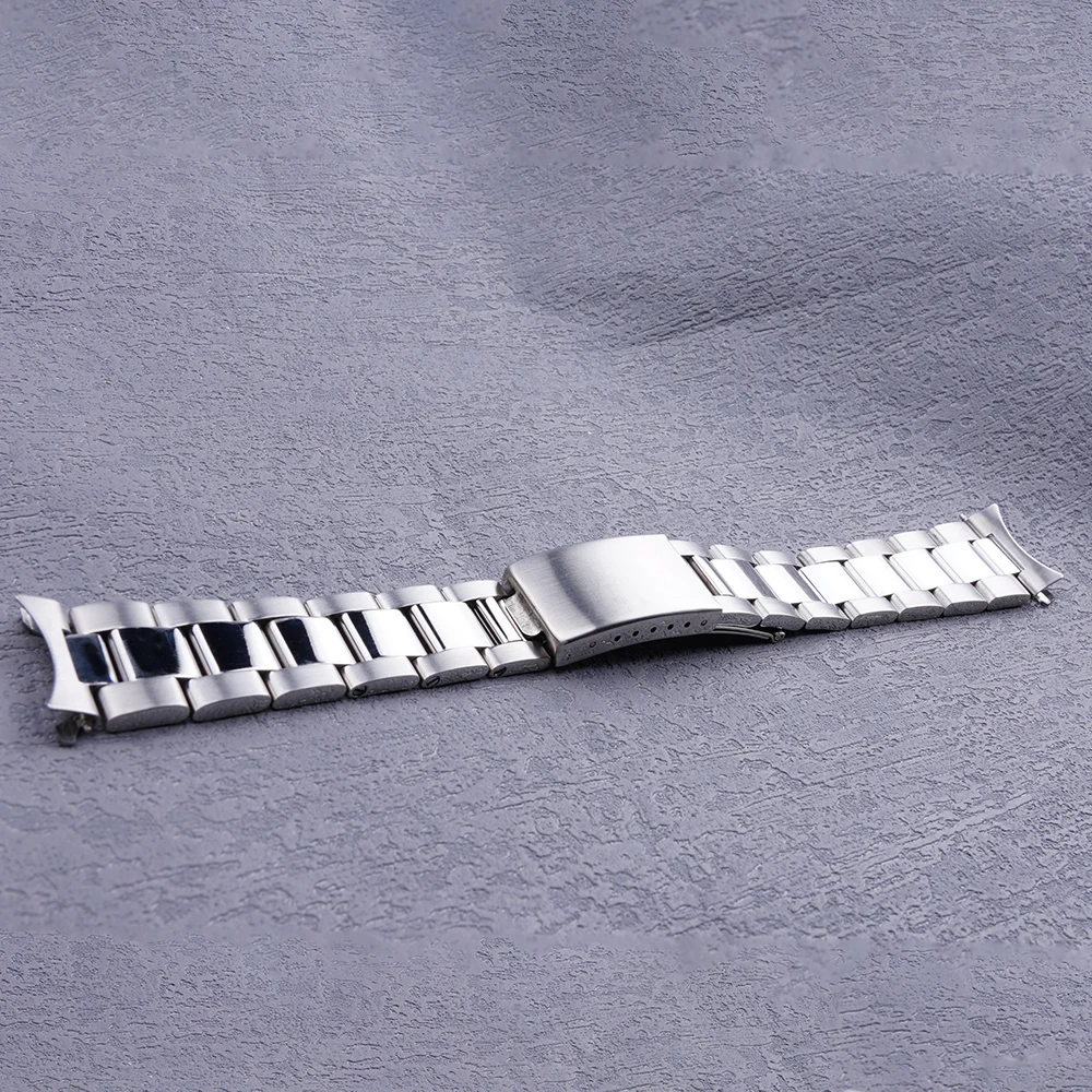 Top Trends: 19mm Watch Band Strap Silver Polishing Hollow Curved End Oyster Style Bracelet For SEIKO 5 SNXS73 75 77 79 80 81 SNFF05 SNXG47 Shoppable Styles - Image 6