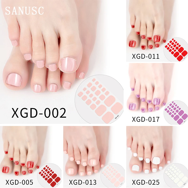 Top Trends: Summer Style 22tips Nail Stickers DIY Artificial Soild Color Toe Nails For Design Full Cover Foot Nail Art Decoration Stickers Shoppable Styles