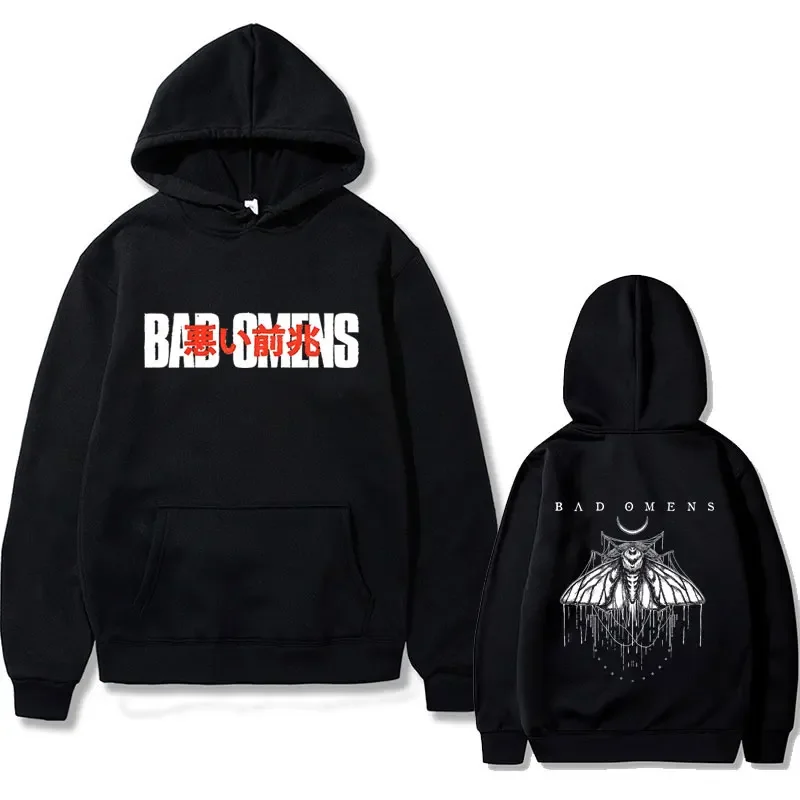 Top Trends: Bad Omens Band Hoodie Men Women Fashion Vintage Oversized Sweatshirt Man Rock Punk Gothic Streetwear Male Fleece Cotton Hoodies Shoppable Styles