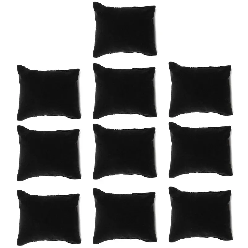 Top Trends: 5pcs 8x9cm Velvet Bracelet Watch Pillow Small Multicolor Velvet Pillow Jewelry Bracelet Cushion Holder Organizer Pillow Shoppable Styles