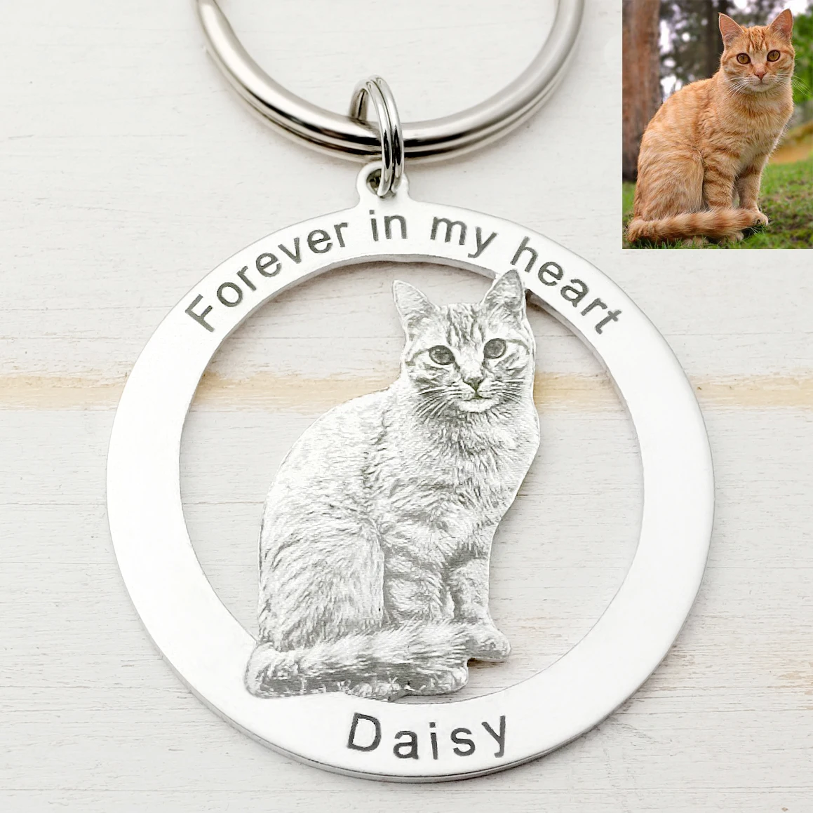 Top Trends: Personalized Pet Keychain Dog Cat Picture Keyring Customize Photo Key Chain Dog Pet Memorial Key Ring Pet Lover Gift For Her Shoppable Styles