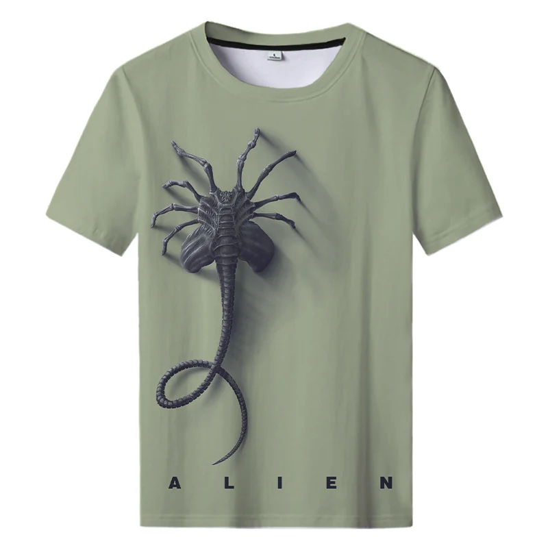 Top Trends: Alien Art 3D Print T-shirt Men Women Casual Tshirt Horror Alien Movie Printed Harajuku Tops Shirt Shoppable Styles