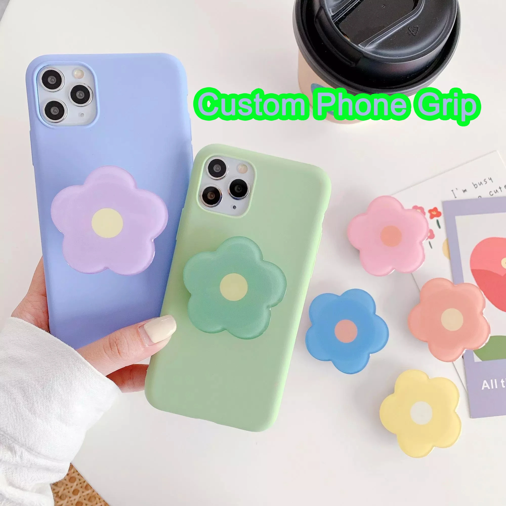 Top Trends: Grip Round Foldable Custom Clear Acrylic Cartoon Photo Customized Logo Anime Hologram Personalized Mobile Phone Holder Shoppable Styles