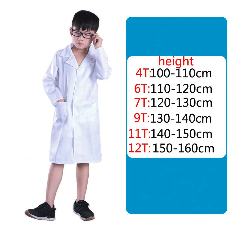 Top Trends: Children Cosplay Science White Lab Clothes Experimental Protection Special Class Uniform Cosplay Doctor Costume For Children Shoppable Styles