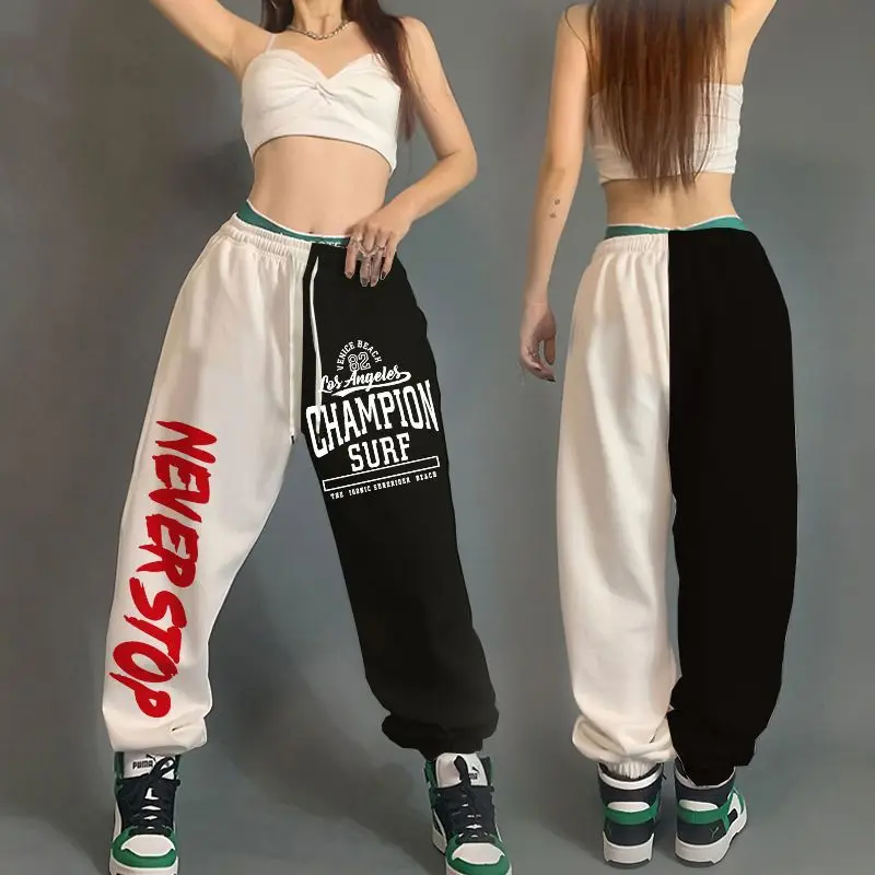 Top Trends: Hip Hop Women Streetwear Dance Sweatpants Spring Autumn New High Waist Letter Print Pockets Cotton Loose Fashion Casual Trousers Shoppable Styles