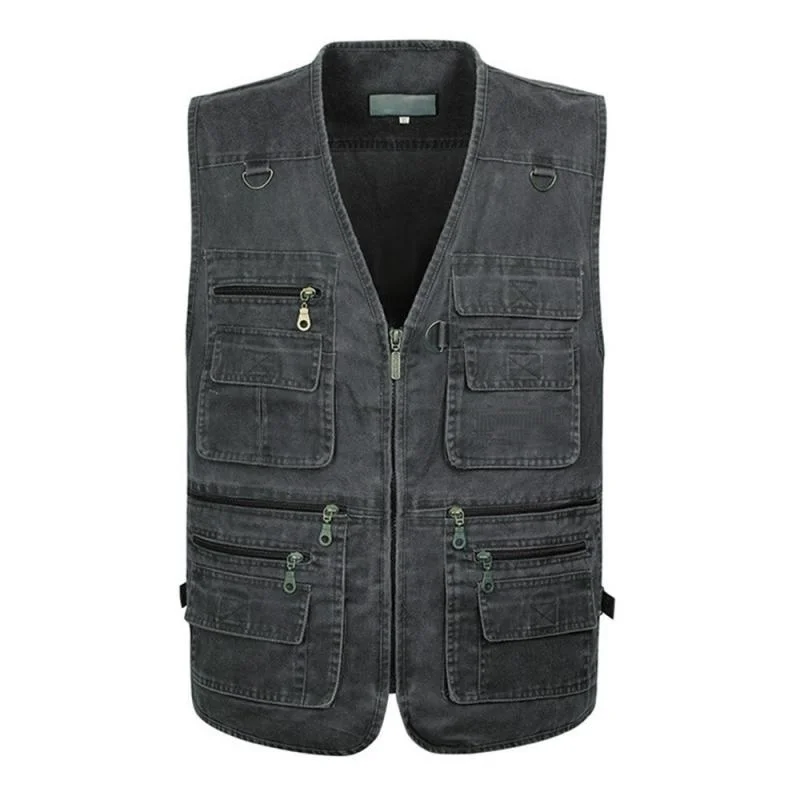 Top Trends: 7Xl 6Xl New Male Casual Summer Big Size Cotton Sleeveless Vest With Many 16 Pockets Men Multi Pocket Photograph Waistcoat Sale Shoppable Styles