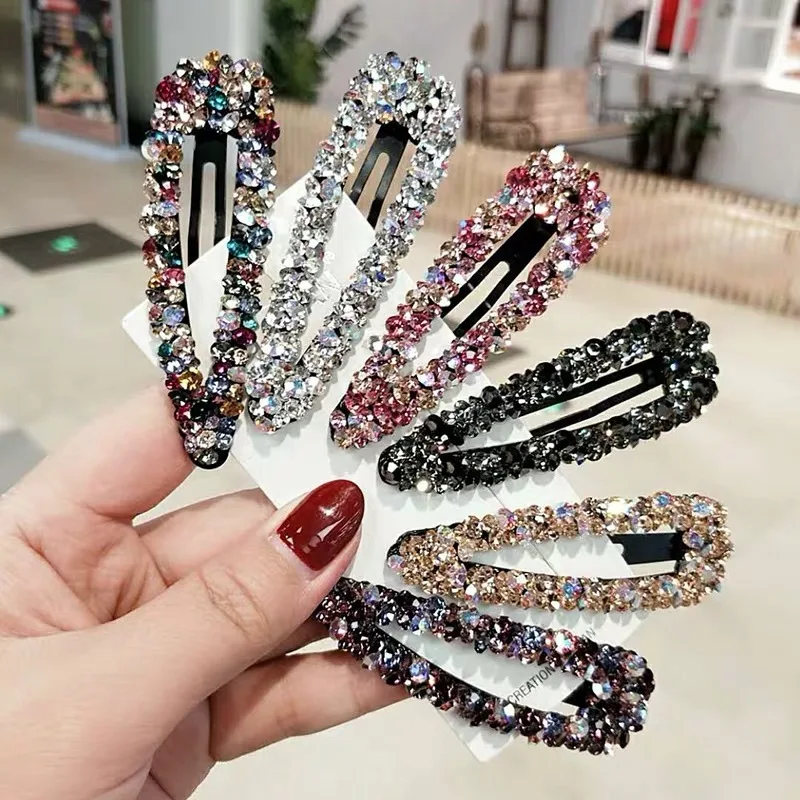 Top Trends: New Popular Shiny Rhinestone Elegant BB Hair Clips Hairpin Women Girls Crystal Barrettes Accessories Hairclip Hairgrip Headdress Shoppable Styles