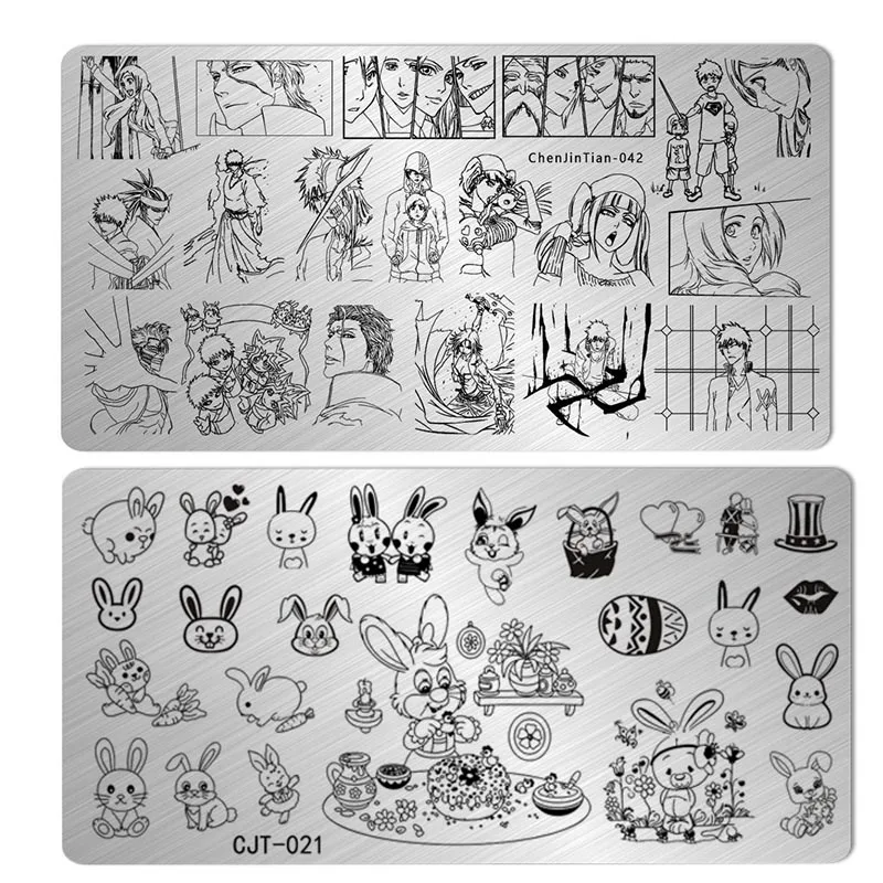 Top Trends: Cartoon Character Nail Stamping Plates Marble Texture Ink Stainless Marble Steel Template Nail Art Image Texture DIY Plate Tools Shoppable Styles