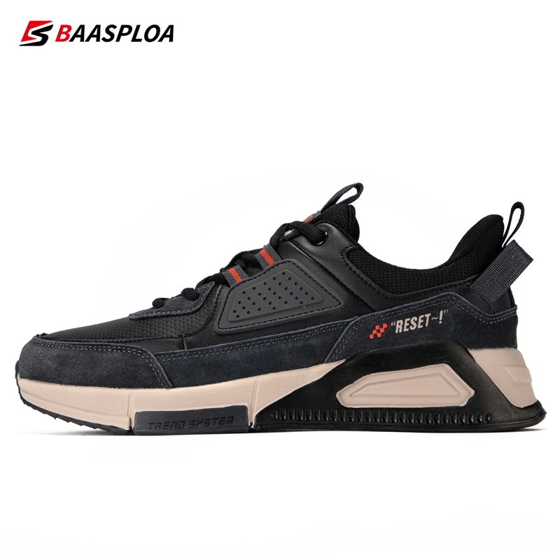 Top Trends: Baasploa 2022 New Men Leather Sneaker Waterproof Walking Shoes Fashion Casual Shoes Non-Slip Wear-Resistant Male Sport Shoe Shoppable Styles