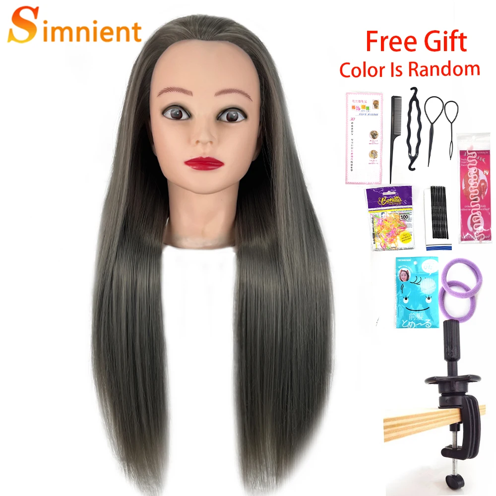 Top Trends: Simninet 65Cm Mannequin Head With Hair Training Head Hair Practice Barber 13 Styles Hair Training Head For Hairstyles Free Gift Shoppable Styles