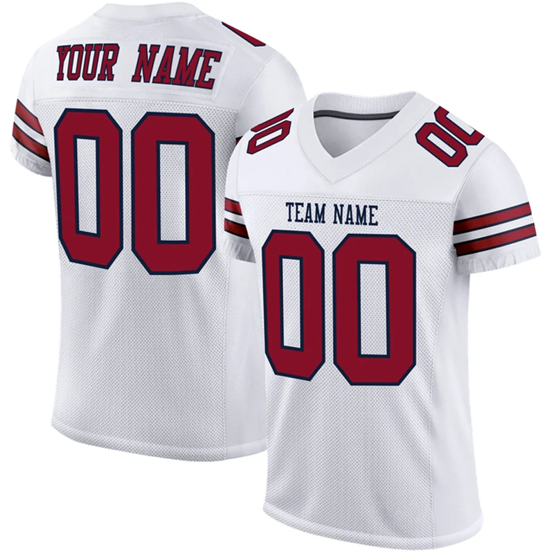 Top Trends: White Series Customized Football For Men Jersey Personlized Sew Team Football Short Sleeves Athletic Tee Shirts Unisex Top Shoppable Styles