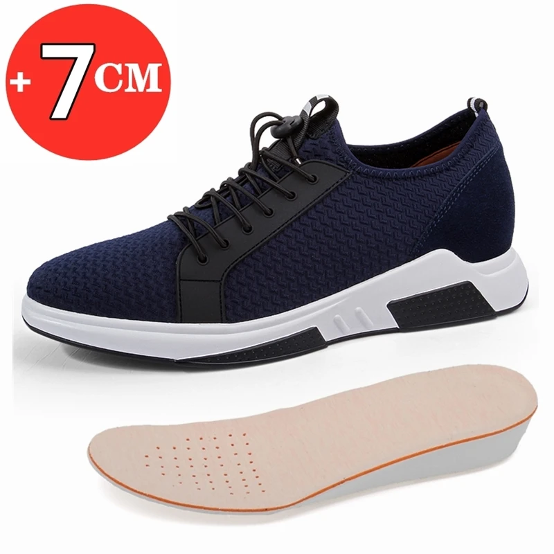 Top Trends: YEINSHAARS Men Lift Sneakers Summer Breathable Man Sports Elevator Shoes Height Increase Shoes Insole 7-8cm Fashion Casual Shoes Shoppable Styles