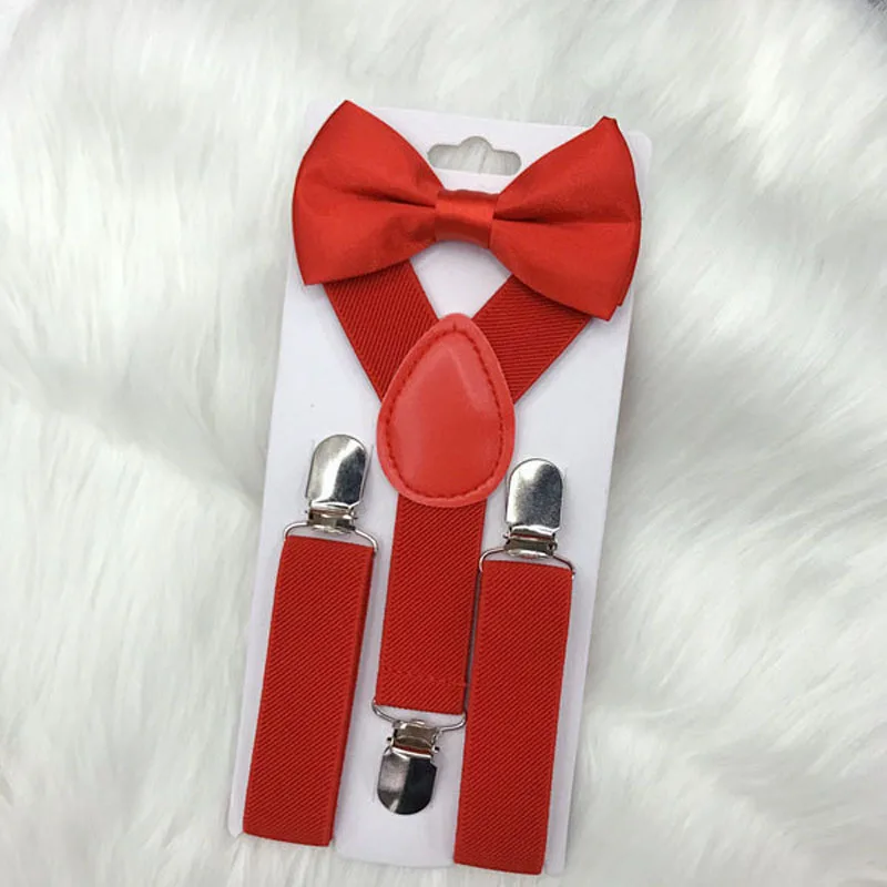 Top Trends: Bow Tie Suspenders Set For Baby Boys Elastic Solid Color Y-Back Braces Adjustable Suspender Children Matching Tuxedo Suit Brace Shoppable Styles - Image 5