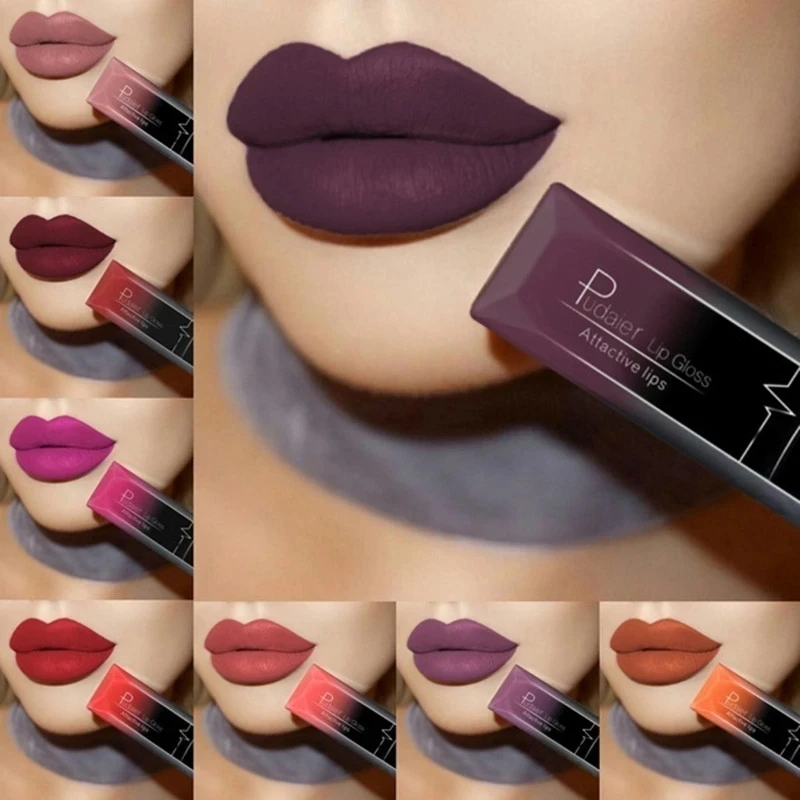 Top Trends: Matte Liquid Lipstick Waterproof Long Lasting Lip Gloss Tint Sexy Red Nude Purple Metallic Lipsticks Makeup Cosmetics Gifts YZL1 Shoppable Styles