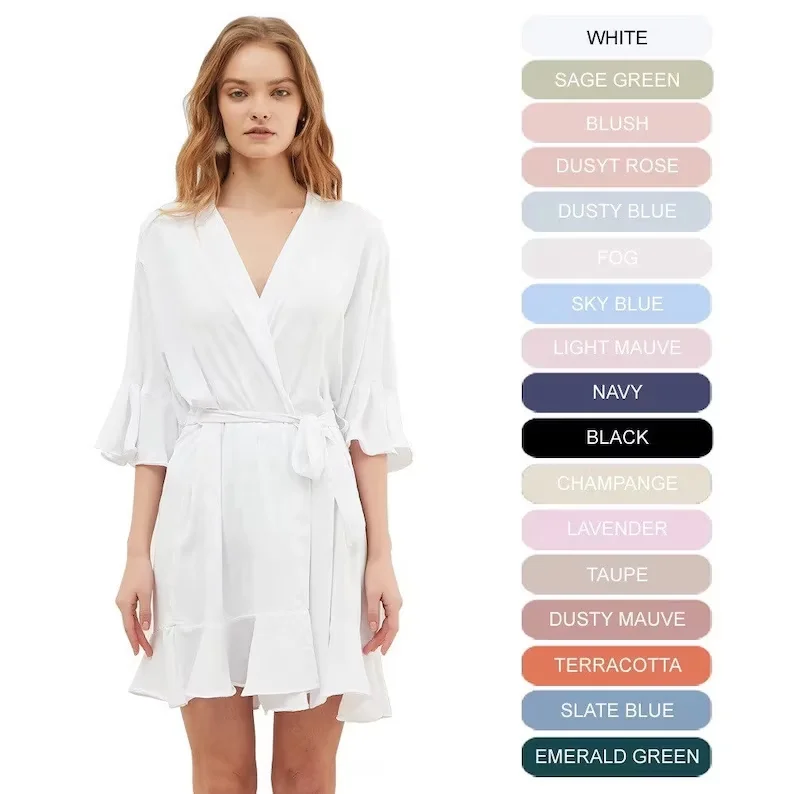 Top Trends: Flutter Ruffle Robes Perfect For Weddings Birthdays Gifts New Mum Bridesmaid Personalized Bridal Shower Dressing Gown Kimonos Shoppable Styles