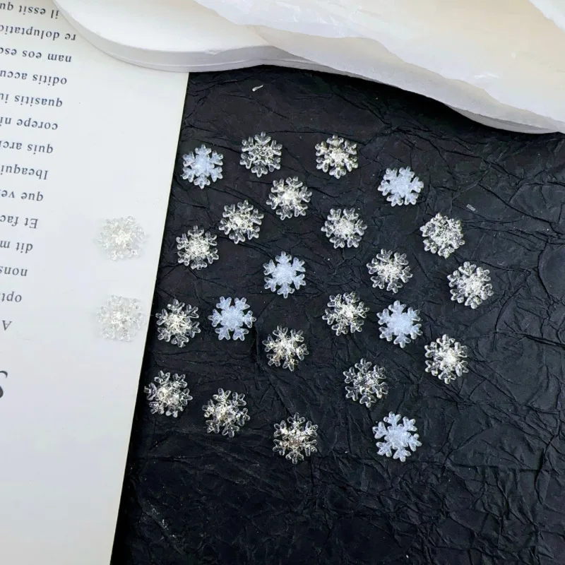 Top Trends: 30PCS 3D Acrylic Snowflake Nail Art Charms Snow Accessories Parts For Manicure Decor Winter Nails Decoration Supplies Material Shoppable Styles - Image 4