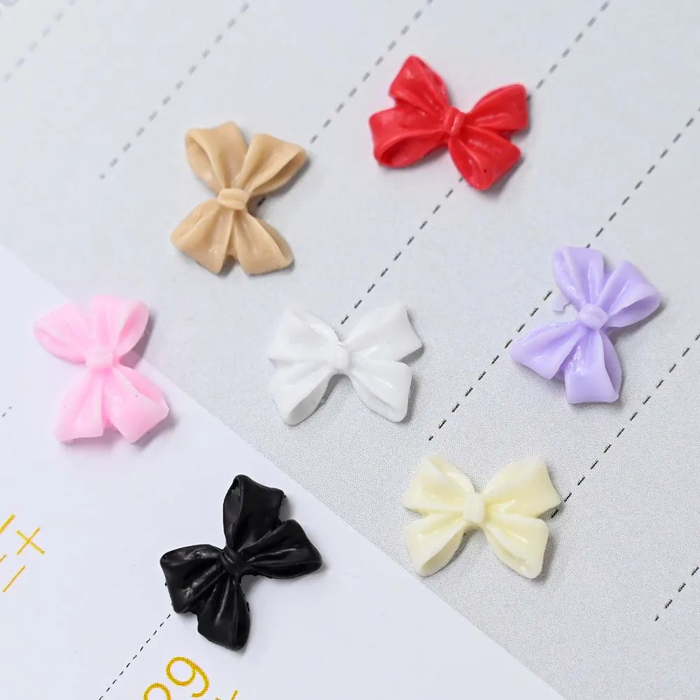 Top Trends: Kawaii Bowknot Nail Art Charms Lovely Black White Pink Fairy Resin Long Ribbon Nail Art Decoration Manicure DIY Accessorie Shoppable Styles - Image 5