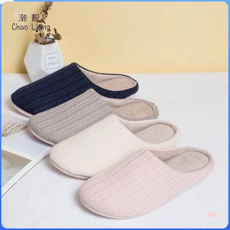 Top Trends: CO328style Slippers Household Cotton New Warm And Silent Home Indoor Floor Couple Autumn And Winter Soft Bottom Anti-slip Co Shoppable Styles