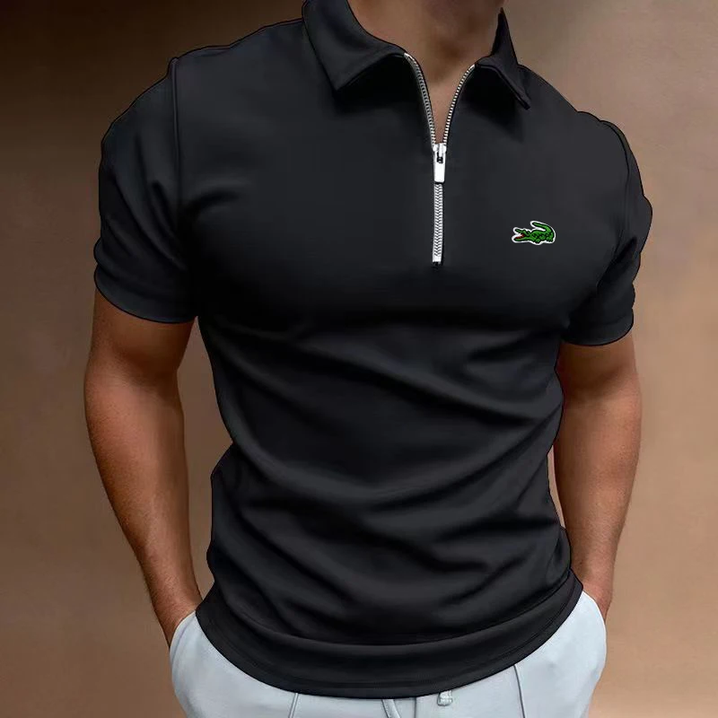 Top Trends: 2024 Summer Hot Selling Men's Polo Shirt Short Sleeved Lapel Zipper Polo Shirt Casual Street Wear Summer Men's Shirt European Si Shoppable Styles