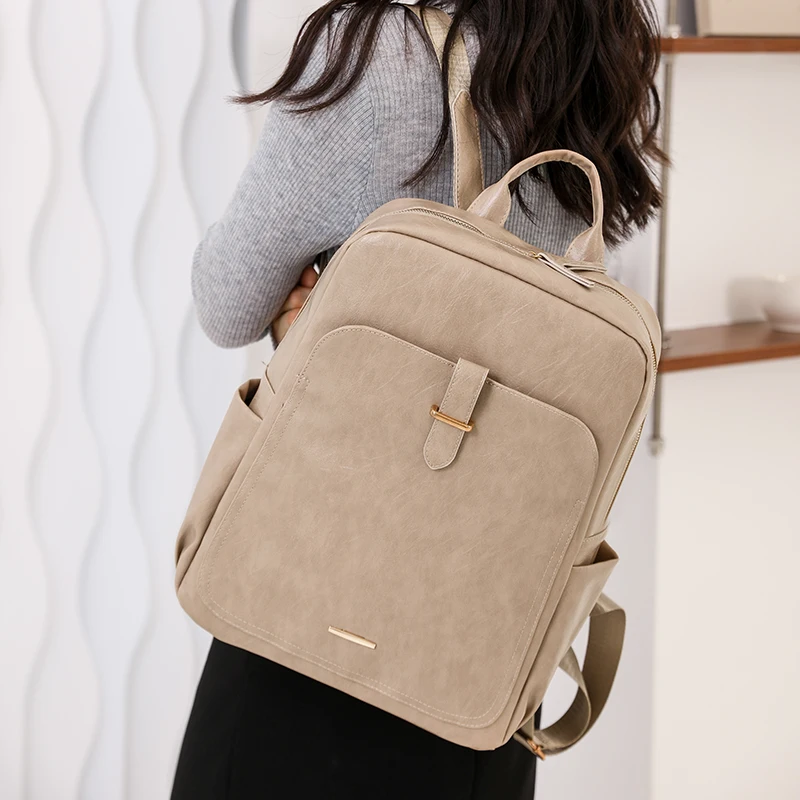 Top Trends: Luxury Women Backpacks 2023 Soft Leather Female Travel Shoulder Bags Backpack High Quality School Bags For Girls Bolsa Mochilas Shoppable Styles