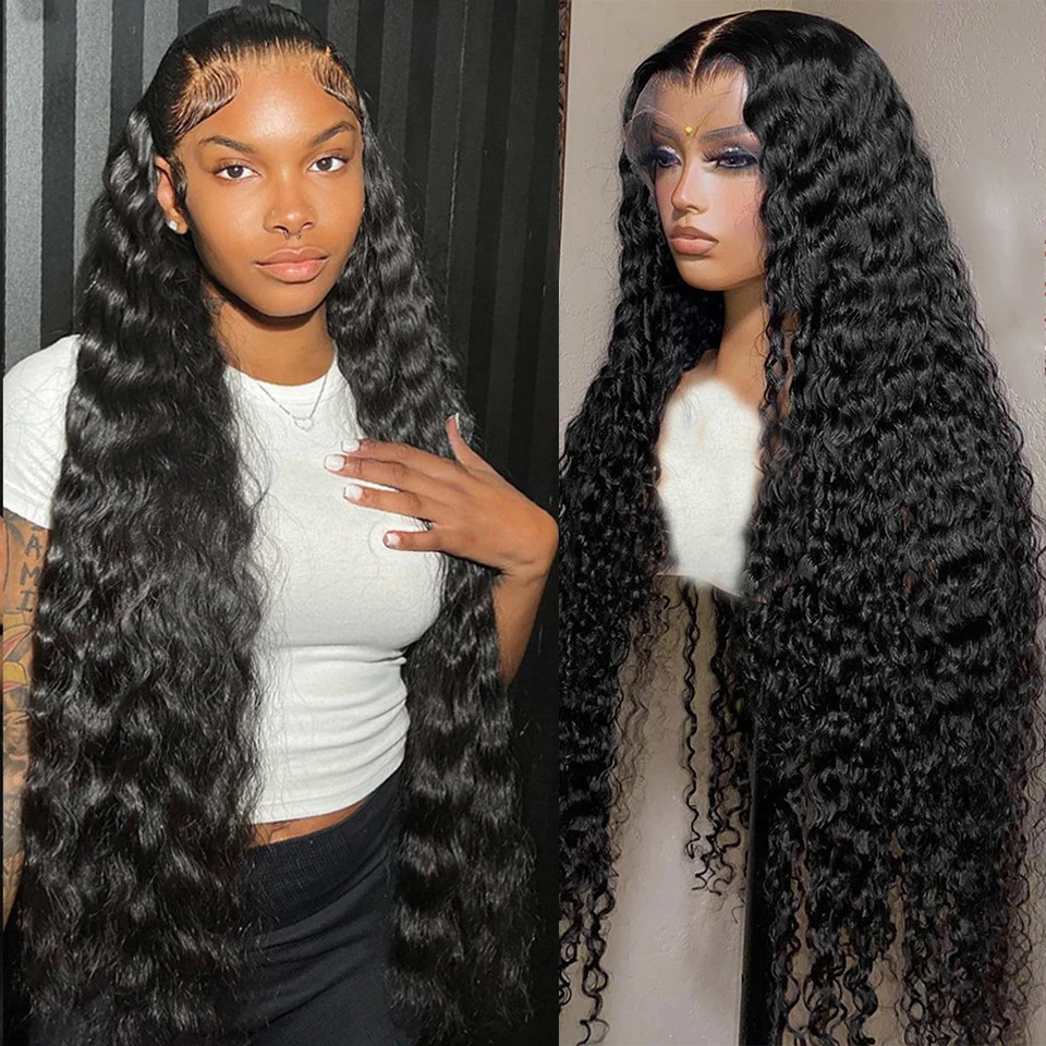 Top Trends: 30 32 Inch Transparent Water Wave Lace Front Wigs For Women 13x4 360 Loose Deep Wave Frontal Wig 13x6 Hd Lace Curly Human Hair Shoppable Styles