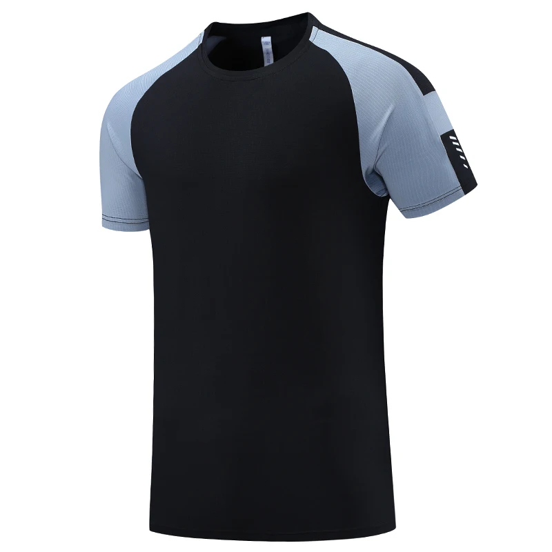 Top Trends: Men Summer Sports T-shirts Patchwork Fashion Fitness Short Sleeve Quick Dry Jogger Running Shirts Breathable Training Gym Tshirt Shoppable Styles