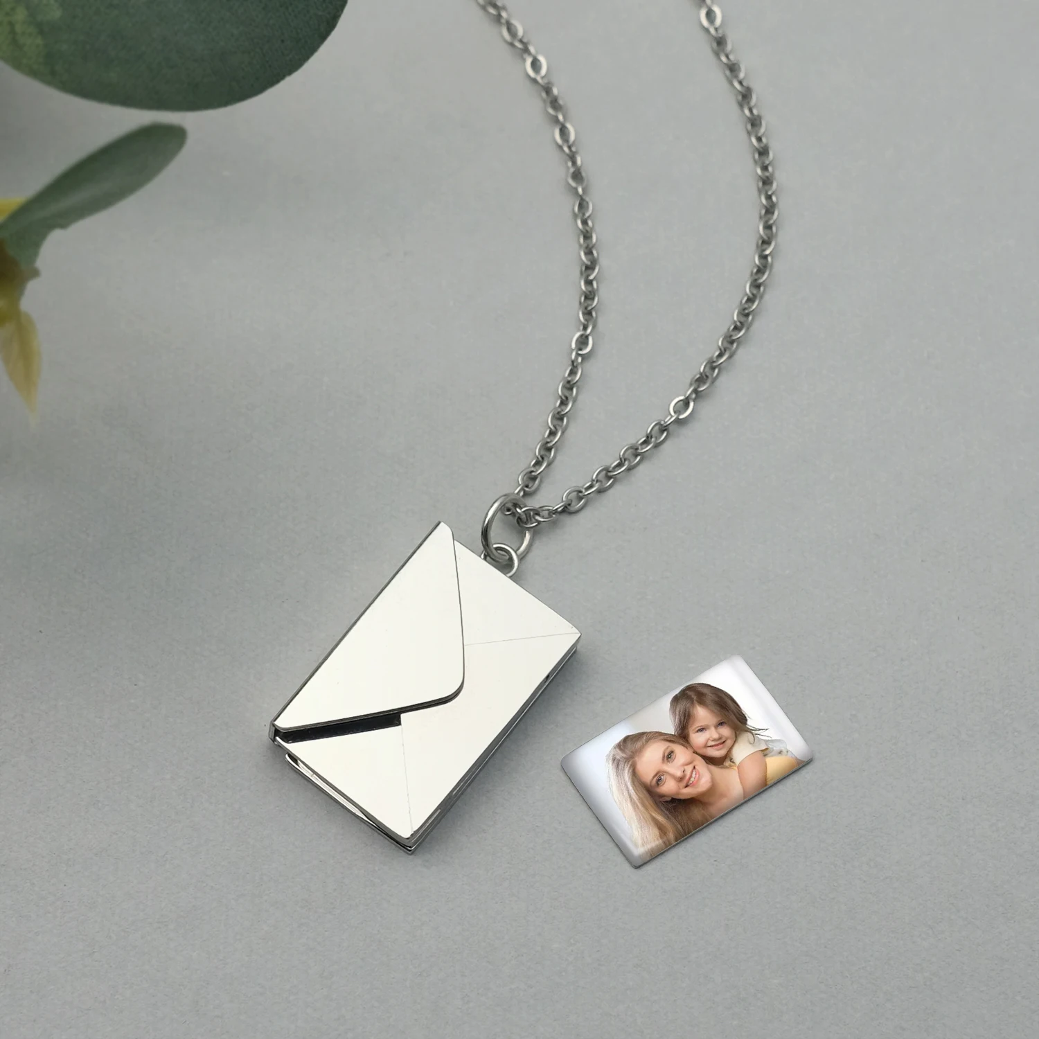 Top Trends: Personalized Photo Necklace Love Letter Envelope Pendant Mom Necklace Pull-Out Envelope Necklace Valentine Day Mother Day Gift Shoppable Styles - Image 3