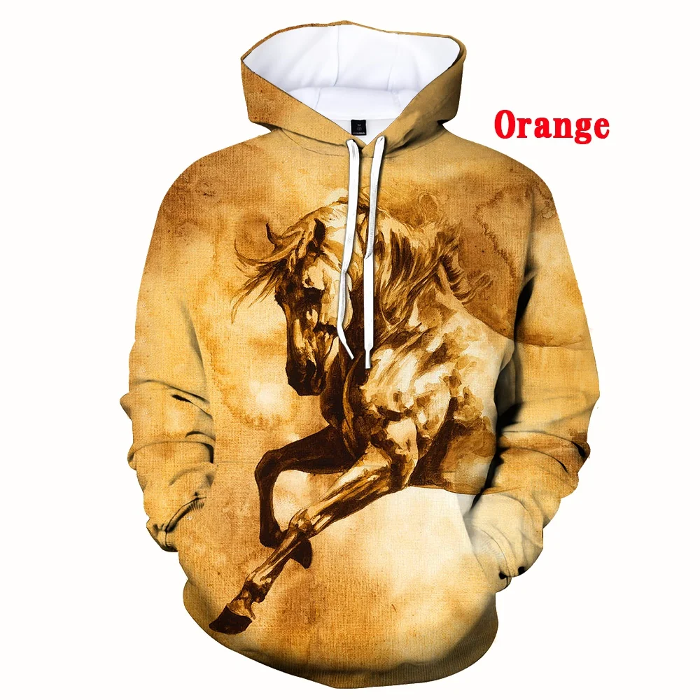 Top Trends: Autumn Fashion Animal Horse 3D Printed Hoodies Men Women Casual Sweaters Cartoon Streetwear Long Sleeve Sport Pullover Shoppable Styles - Image 4