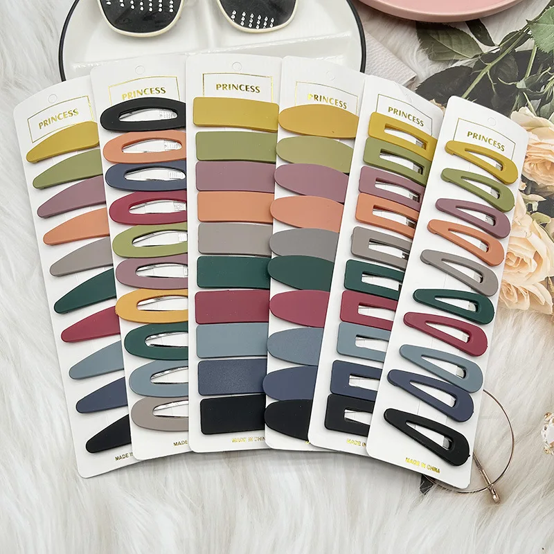 Top Trends: 10pcs / set Snap Hair Clips BB Hairpin Candy Color Metal Barrettes For Children Women Girls Styling Hair Accessories Shoppable Styles