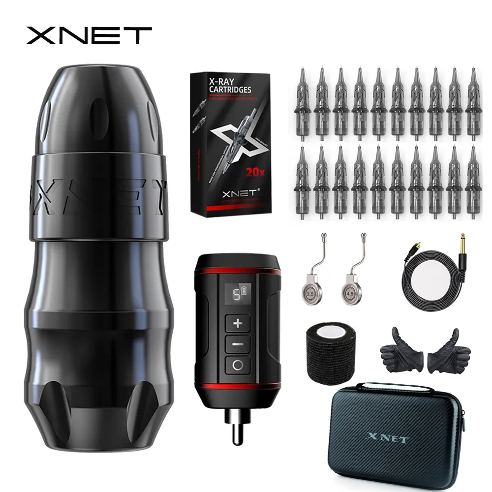 Top Trends: XNET Sita Tattoo Pen Machine Kit Powerful Brushless Motor Stroke 3.5-4.0-4.5mm RCA Cable Connector For Tattoo Body Art Shoppable Styles