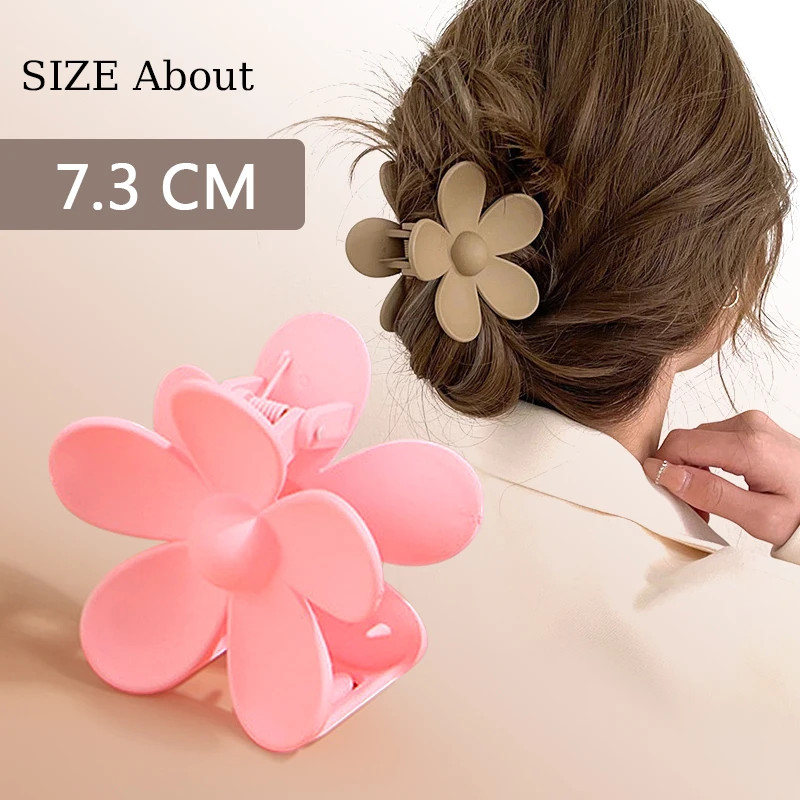 Top Trends: 7CM ABS Material Fashion Flowers Not Easy To Break Women Hair Claw Hairpin Hair Clip Headwear Shark Clip Women Hair Accessories Shoppable Styles - Image 3