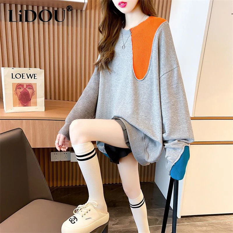 Top Trends: Autumn Winter Hipster Round Neck Loose Casual Sweatshirt Female Harajuku Y2K Trend Fashion Pullover Top Women All-match Outwear Shoppable Styles