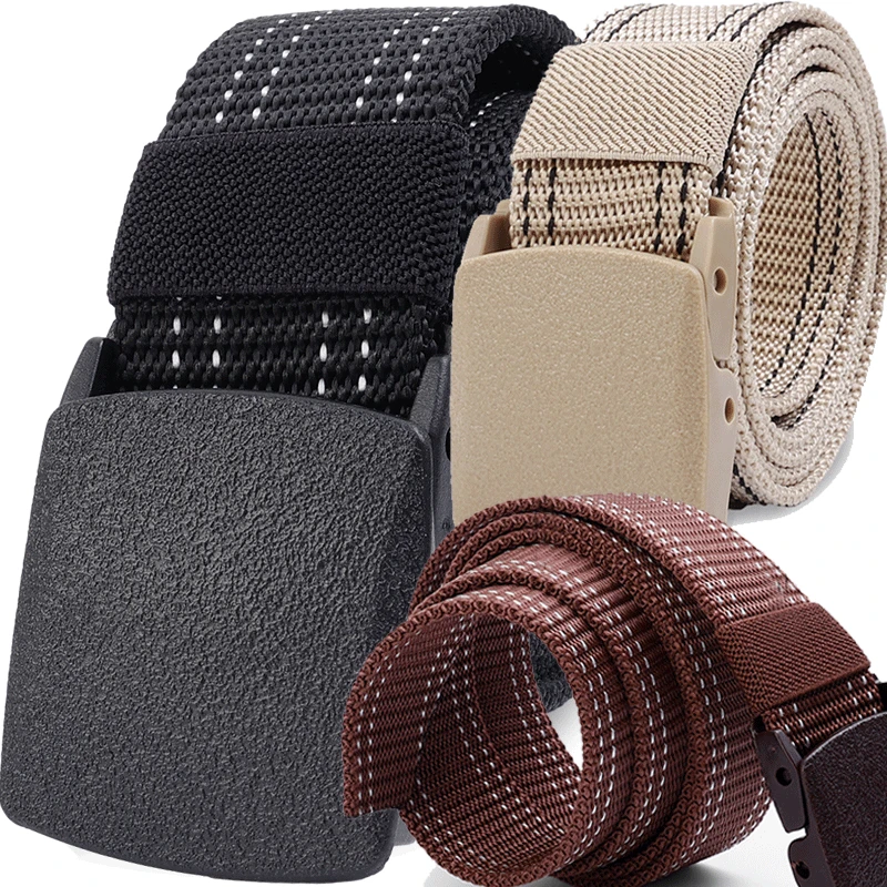 Top Trends: New Men Nylon Webbing Belts Canvas Casual Fabric Tactical Belt Quality Accessories Military Jeans Army Waist Strap Shoppable Styles