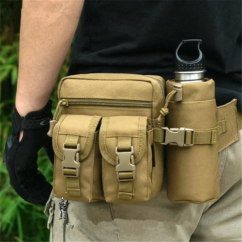 Top Trends: 2024 New Waist Pack Tactical Nylon Hiking Water Bottle Phone Bag Outdoor Sports Military Army Hunting Climbing Camp Belt Bag Shoppable Styles