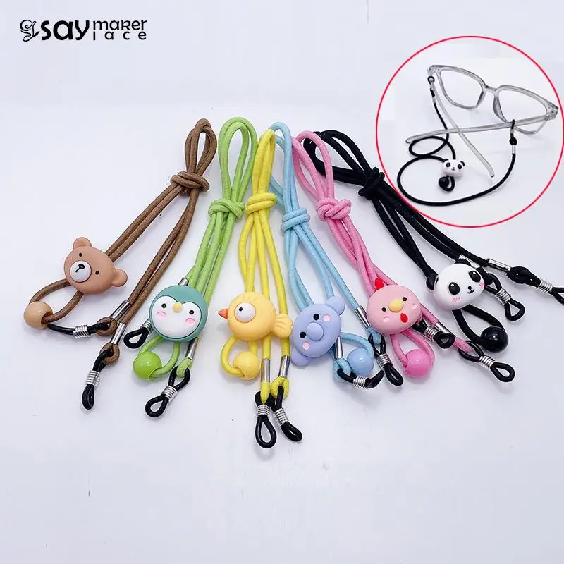 Top Trends: 1PCS Cute Colorful Glasses Anti-lost Lanyard Strap Elastic Band Children's Pendant Kids Cartoon Mask Chains Hanging Neck Rope Shoppable Styles