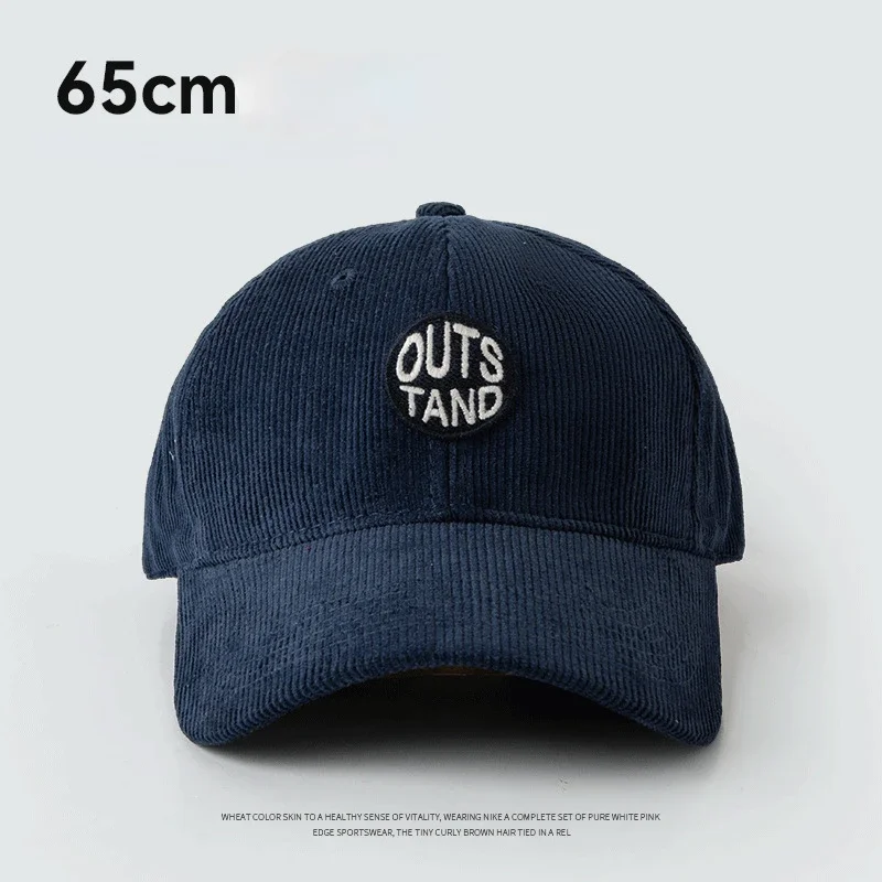 Top Trends: Big Head Baseball Caps For Men Corduroy Warmth Windproof Autumn Winter Embroidered Hat Women Snapback Cap Trucker Hat Gorras Shoppable Styles - Image 6