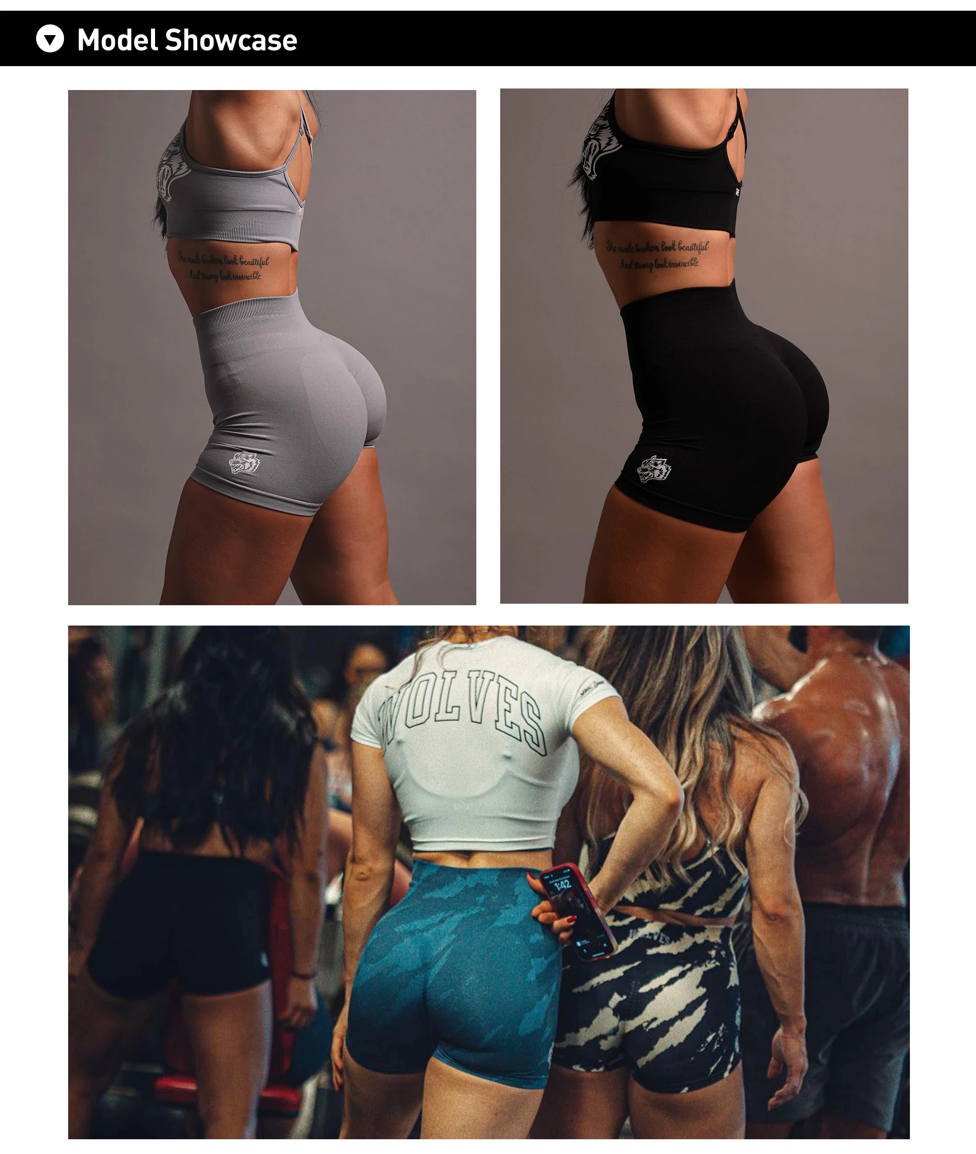 Top Trends: Darc Sport Shorts Women Elastic Pants For Women High Waist Booty Workout Wolf Fitness Seamless Fashion Gym Bottom Scrunch Shorts Shoppable Styles - Image 4