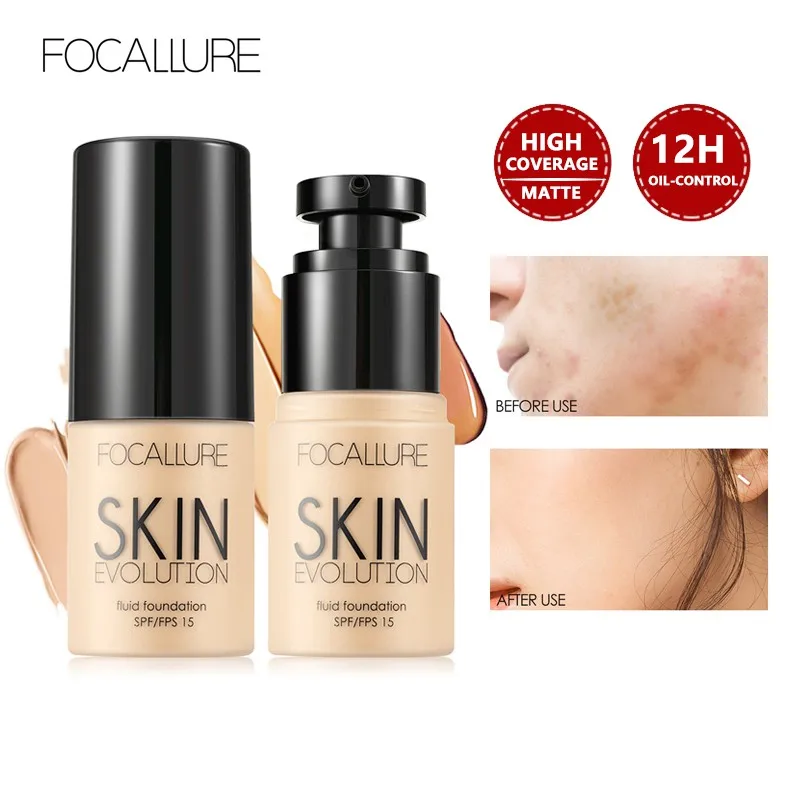 Top Trends: FOCALLURE Liquid Foundation Cream Professional Full Coverage Waterproof Brighten Face Concealer Makeup Base Women Cosmetics Shoppable Styles