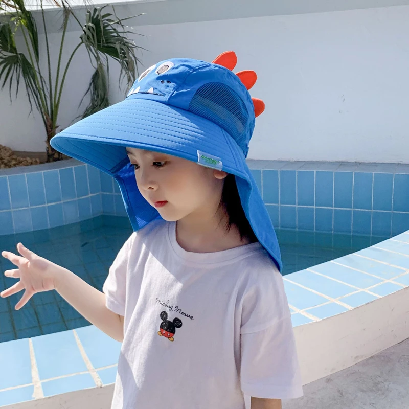 Top Trends: Summer Baby Bucket Hat Double-sided Beach Sun Hats Breathable Cartoon Dinosaur Children Fisherman Cap Boys Girls UV Protection Shoppable Styles