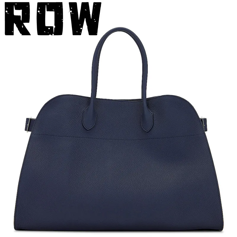 Top Trends: R0W 2023 Women's Blue Handbag Cowhide Large Capacity Commuter Bag Suede LCU Soft Shoppable Styles