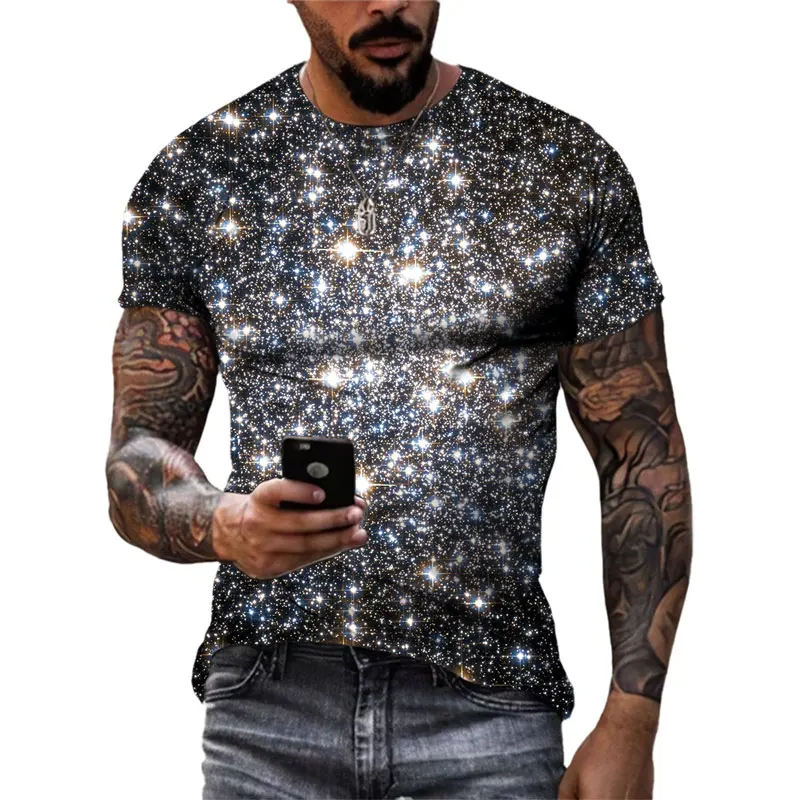 Top Trends: Fashion Unisex Starry Sky Graphic T Shirts Summer Casual Men 3D Printed Streetwear Hip Hop Personality Short Sleeve Tees Tops Shoppable Styles - Image 3