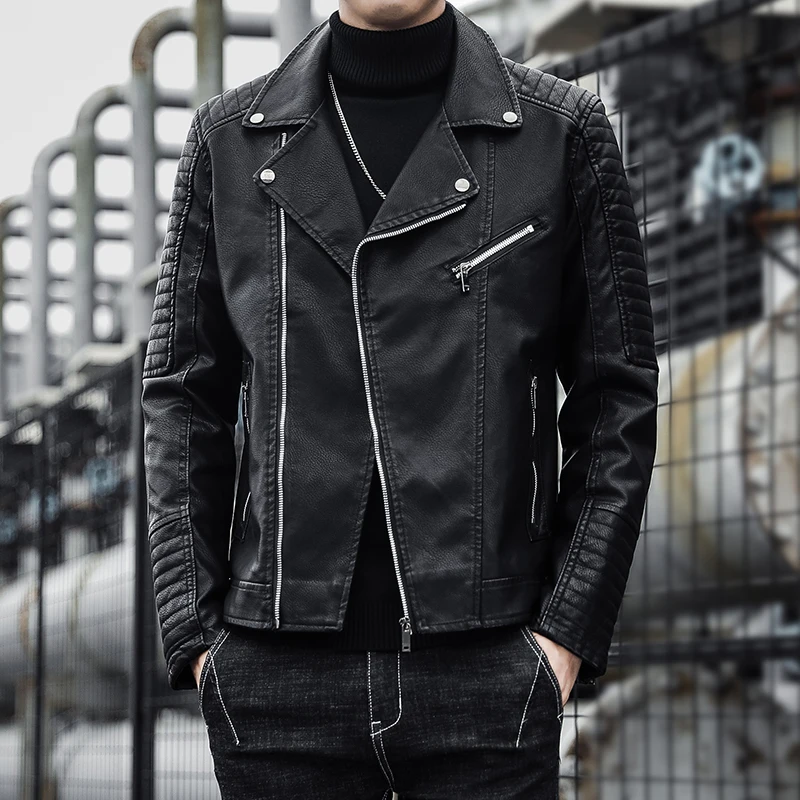 Top Trends: New Men&#039;s Autumn And Winter Men High Quality Fashion Coat Leather Jacket Motorcycle Style Male Business Casual Jackets Men 3XL Shoppable Styles