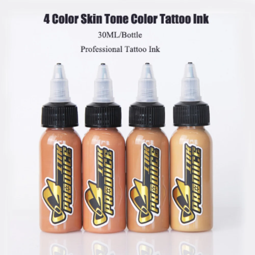 Top Trends: 30ML Professional Tattoo Skin Covering Ink 4 Color Natural Body Art Permanent Makeup Easy Coloring Pigment For Tattoo Artist Shoppable Styles