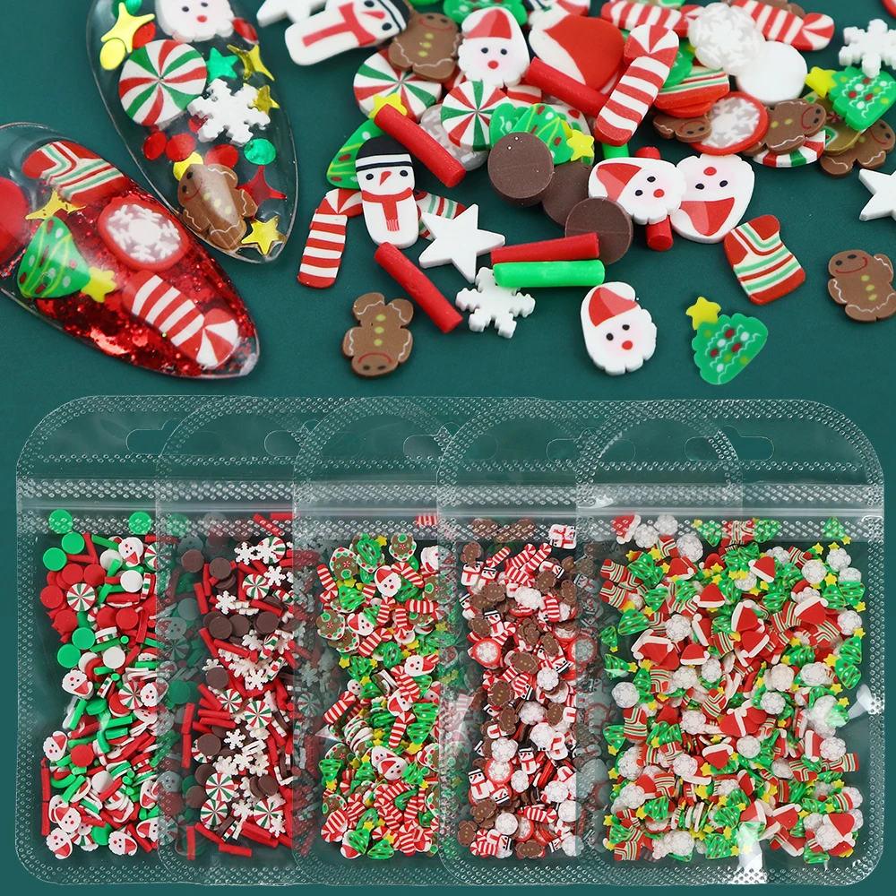 Top Trends: 10g Christmas Polymer Clay Slices Sprinkles Epoxy Resin Filling Xmas Santa Snowman Snowflake Mix DIY Resin Jewelry Crafts Filler Shoppable Styles