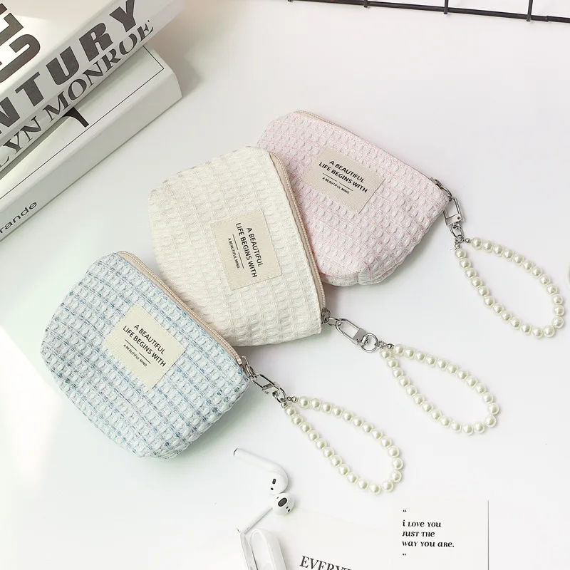 Top Trends: Hand-woven Coin Purse Small Zipper Wallet Bag Keychains Storage Bag Shoppable Styles